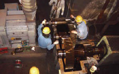Overhaul of rolling mill reduction gears